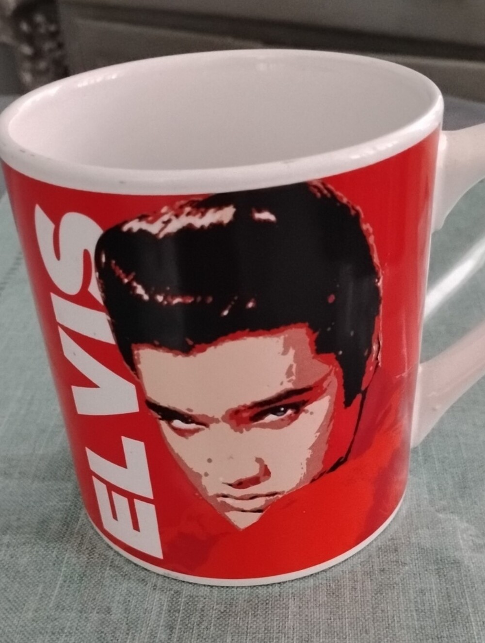 Elvis Red Graphic Ceramic Mug - Unbranded